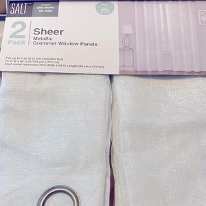 Grommet sheer shimmer window curtain panels
